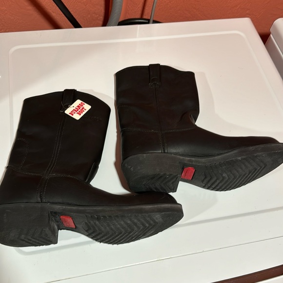 Durango steel-toed black men’s work boots. Size 10.5 med. New. Leather - Picture 3 of 7